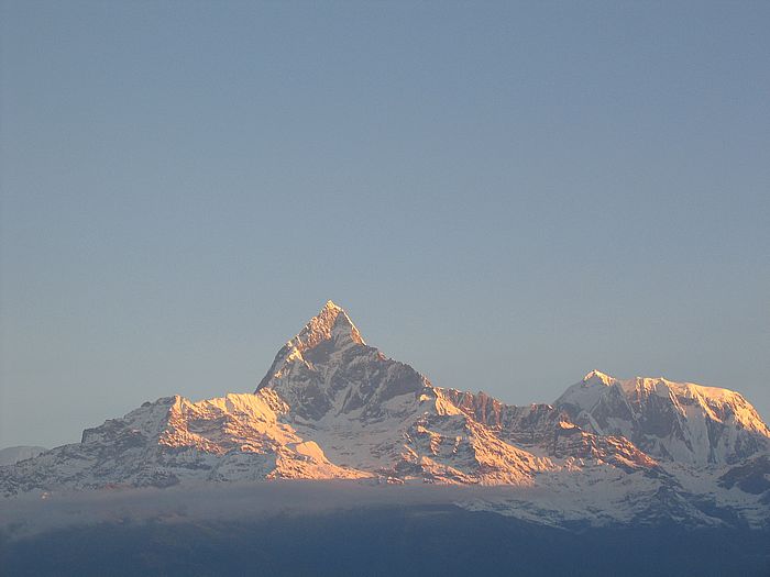 Machhapuchhre and Annapurna III at sunrise